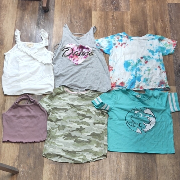 Kids Tank Tops And Tee Shirts Pack Of 6 - Picture 1 of 14